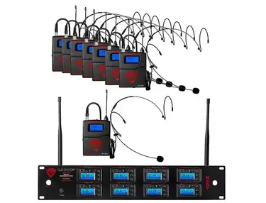 Nady 8W-1KU HM-10 8 Channel Wireless Headset System