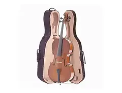 Palatino VC-455 Allegro Solid Ebony 4/4 Full-Size Cello w/ Featherweight Case, Bow main image