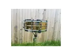 Pearl BR6514CL 14x5.5" Sensitone Classic Brass Snare Drum w/ Tube Lugs, Clip Hoops main image