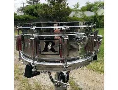 Rogers "Island Music Era" Dyna-Sonic 6.5x14" Steel Snare Drum 1980s