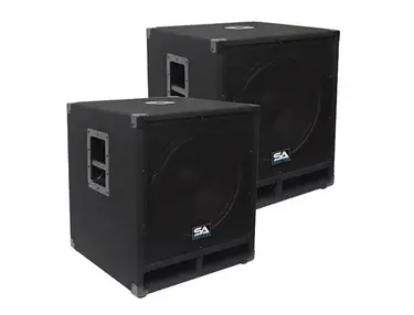 Seismic Audio Baby-Tremor-PKG1 Passive 1x15" 300w Subwoofer Speakers (Pair)