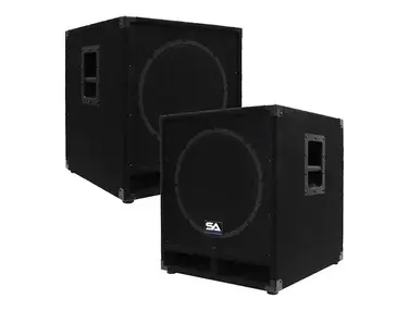 Seismic Audio Baby-Tremor-PW-PKG1 Powered 1x15" 300w Subwoofer Speakers (Pair)