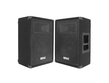 Seismic Audio FL-10MP Passive 1x10" 250w Floor Monitor Wedge Speakers (Pair)
