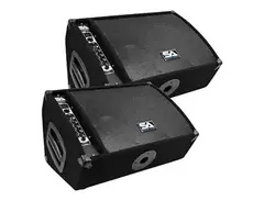 Seismic Audio FL-10MP-PW-PAIR Powered 1x10" 2-Way 250w Floor Monitor Wedge Speakers (Pair) main image