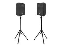 Seismic Audio FL-12P-PKG1 Passive 1x12" 300w Speakers (Pair) w/ Tripod Stands main image
