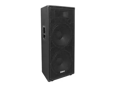 Seismic Audio FL-155PC-Single Passive 2x15" 800w Speaker w/ Wheel Kits and Rear Handles