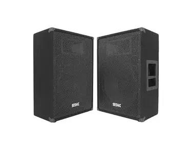 Seismic Audio FL-15MP Passive 1x15" 400w Floor Monitor Wedge Speakers (Pair)