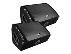 Seismic Audio FL-15MP-PW-PAIR Powered 1x15" 400w Floor Monitor Wedge Speakers (Pair) main image