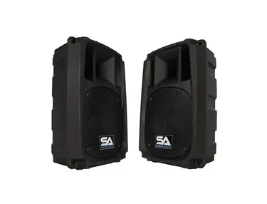 Seismic Audio L_Wave-8-PAIR Active 1x8" 2-Way Powered 150w Speakers (Pair)