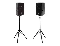 Seismic Audio Magma-12PAIR-PKG1 Passive 1x12" Full-Range 2-Way 400w Speakers (Pair) w/ Stands main image