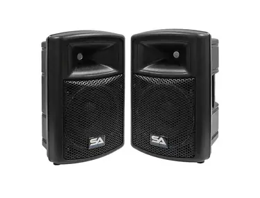 Seismic Audio PWS-10PAIR Active 1x10" Molded 400w Powered Speakers (Pair)