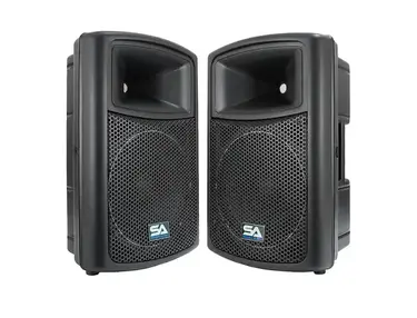 Seismic Audio PWS-12PAIR Active 1x12" Molded 500w Powered Speaker (Pair)