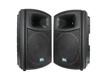 Seismic Audio PWS-15PAIR Active 1x15" Molded 600w Powered Speaker (Pair)