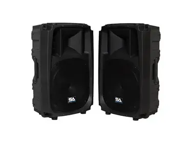 Seismic Audio S_Wave-15-Pair Passive 1x15" 600w 2-Way Speaker Cabs (Pair)