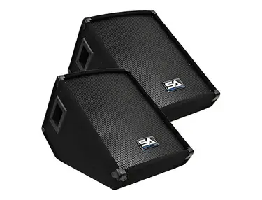 Seismic Audio SA-10M Passive 1x10" 100w Floor Monitor Wedge Speakers (Pair)