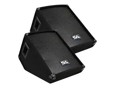 Seismic Audio SA-10MT Passive 1x10" 150w Floor Monitor Wedge Speakers w/ Titanium Horns (Pair)