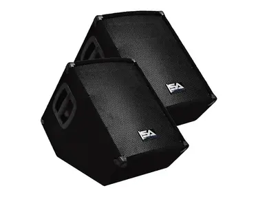 Seismic Audio SA-10MT-PW-PAIR Powered 1x10" 250w Floor Monitor Wedge Speakers w/ Titanium Horns (Pair)
