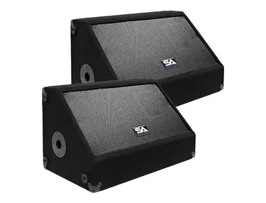 Seismic Audio SA-10MX Passive 1x10" 300w Floor Monitor Wedge Speakers w/ Titanium Horns (Pair)