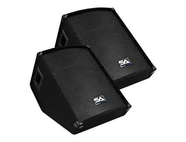 Seismic Audio SA-12MT Passive 1x12" Titanium Horn 200w Floor Monitor Wedge Speakers (Pair)