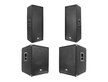 Seismic Audio SA-155TPKG3 Two 2x15" Passive Speakers/Two 1x18" Passive Subwoofers