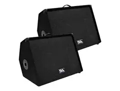 Seismic Audio SA-15M.3 Passive 1x15" 250w Floor Monitor Wedge Speakers w/ Pole Mounts (Pair) main image