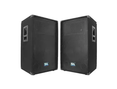 Seismic Audio SA-15T Passive 1x15" Titanium Horn 350w Speakers (Pair)
