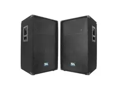 Seismic Audio SA-15T Passive 1x15" Titanium Horn 350w Speakers (Pair) main image