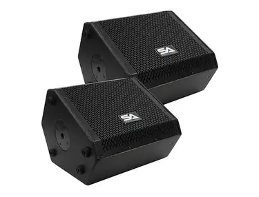 Seismic Audio SAX-10M-PAIR Compact Passive 1x10" 200w 2-Way Titanium Horn Speakers (Pair)