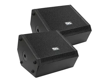 Seismic Audio SAX-12M-PAIR Compact Passive 1x12" 250w 2-Way Titanium Horn Speakers (Pair)