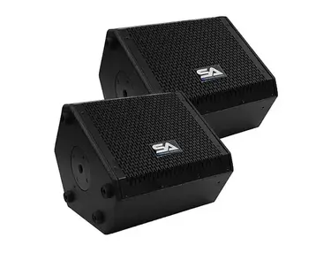 Seismic Audio SAX-8M-PAIR Compact Passive 1x8" 150w 2-Way Titanium Horn Speakers (Pair)