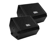 Seismic Audio SAX-8M-PAIR Compact Passive 1x8" 150w 2-Way Titanium Horn Speakers (Pair) main image