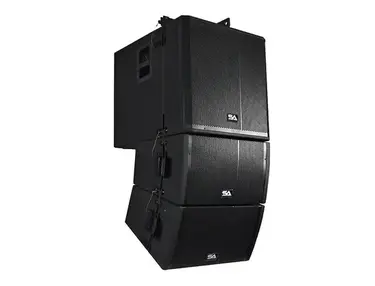 Seismic Audio SAXLP-PKG3 Line Array Package w/ Dual Powered 12" Speakers, 18" Sub, Mounting Frame