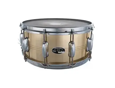 Slingerland "HSS/MusicYo Era" 6.5x14" 10-Lug Brass Snare Drum 1990s - 2000s