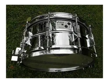 Sonor D-526 Phonic 14x6.5" 10-Lug Ferro-Manganese Steel Snare Drum with Parallel Snare System