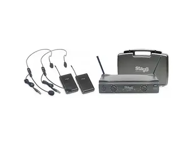 Stagg SUW-50-HH-EG-UK-UHF Wireless Headset Microphone System with 2 Microphones