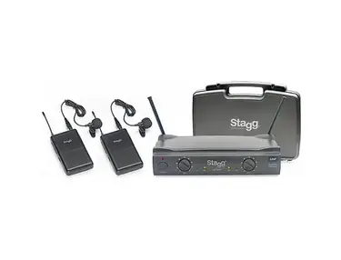 Stagg SUW-50-LL-FH-UK-UHF Wireless Lavalier Microphone System with 2 Microphones