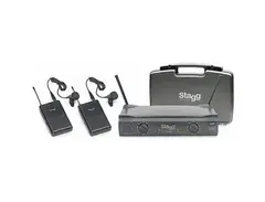 Stagg SUW-50-LL-FH-UK-UHF Wireless Lavalier Microphone System with 2 Microphones main image