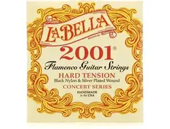 La Bella 2001 Black Nylon & Silver-plated Wound Flamenco Guitar Strings - Hard Tension