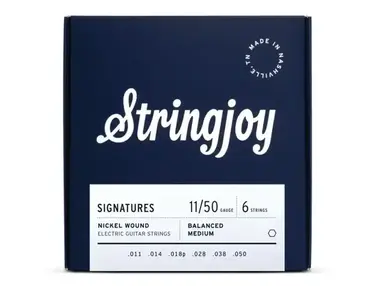 Stringjoy 11-50 Balanced Medium Gauge Naturals - Nickel Wound Electric Guitar Strings