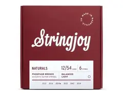Stringjoy 12-54 Light Gauge Naturals - Phosphor Bronze Acoustic Guitar Strings main image