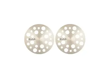 Turkish Cymbals 16" Effects Series FX Holey Hi-Hat FXH-H16 (Pair)