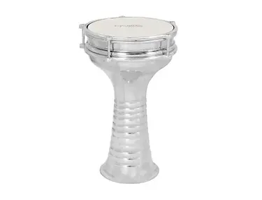 Tycoon TDA-ALP 14.5" Aluminum Darbuka w/ Built-in Tambourine
