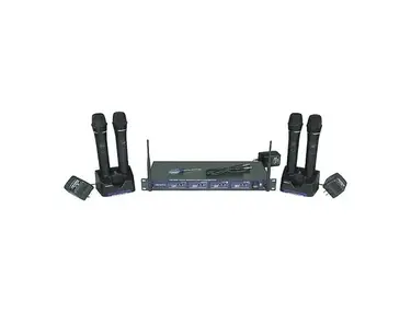 VocoPro UHF-5805-4 Rechargeable Wireless 4-Channel Handheld Microphone System