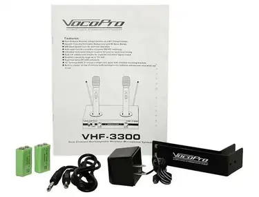 VocoPro VHF-3300 Dual Wireless Handheld Microphone System