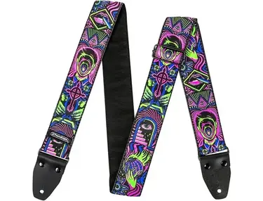 Dunlop I Love Dust Guitar Strap Headspace Green