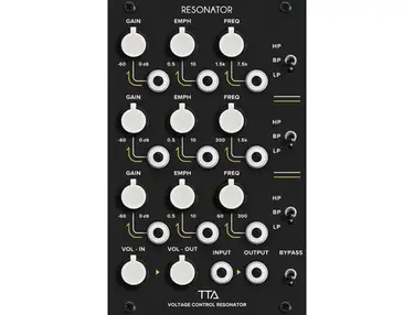Tiptop Audio Resonator VCA Resonator Eurorack Module