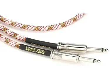 Ernie Ball EB6426 Braided Instrument Cable - 10 foot, Emerald Argyle