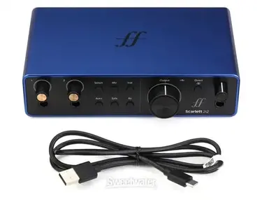 Focusrite Scarlett 2i2 USB-C Audio Interface - Forté/ISA Blue, Anniversary Edition