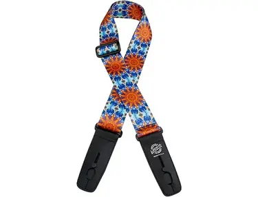 Lock-It Straps 2" Locking Guitar Strap Psychedelic Design