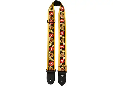 Perri's Jacquard Guitar Strap 60's Flower 2 in.